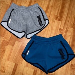 Puma Dual Pack Gray and Blue Shorts bundle